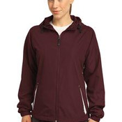 Ladies Colorblock Hooded Raglan Jacket