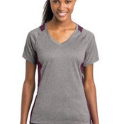 Ladies Heather Colorblock Contender ™ V Neck Tee